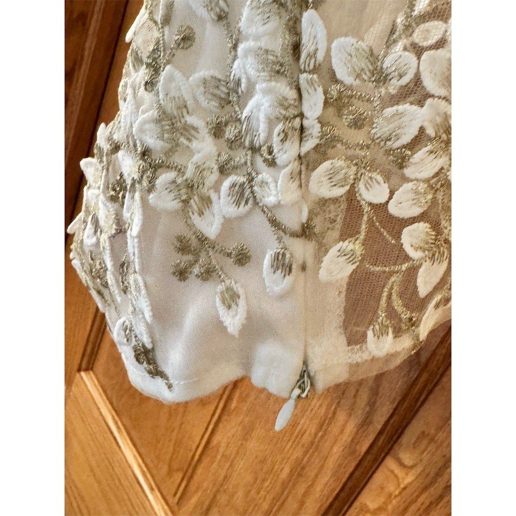 Shein SHEIN Corset Crop Cami Top Womens Size M White Mesh Gold Fl Size M / US 6-8 / IT 42-44 - 5 Thumbnail