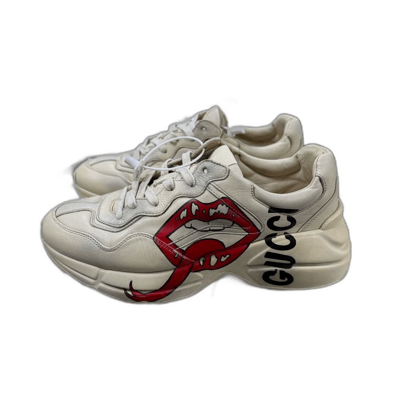 Gucci GUCCI Dad Sneakers with Red Lips Design-2505 Size US 7 / EU 40 - 1 Thumbnail