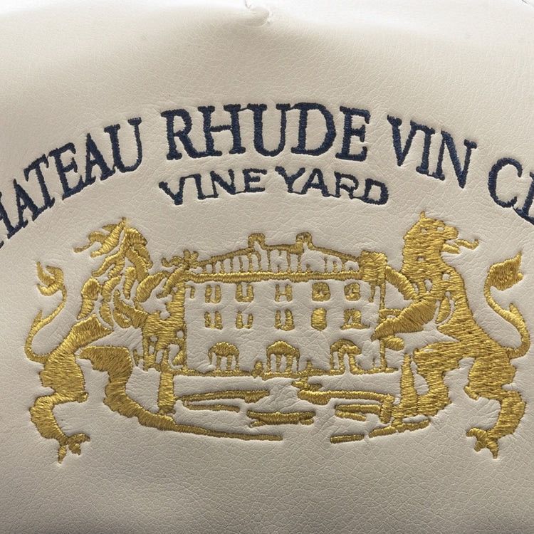 Rhude Rhude CELLIER TRUCKER HAT NAVY/CREAM Leather Front Size ONE SIZE - 4 Thumbnail