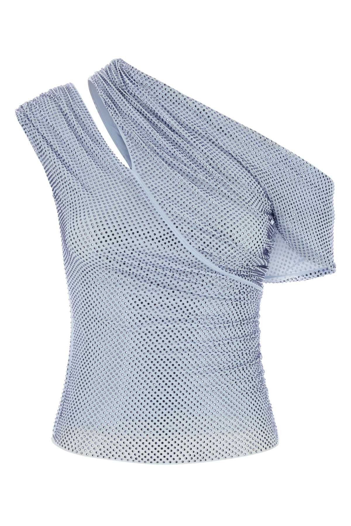 Self-Portrait Embellished Stretch Mesh Top | Grailed