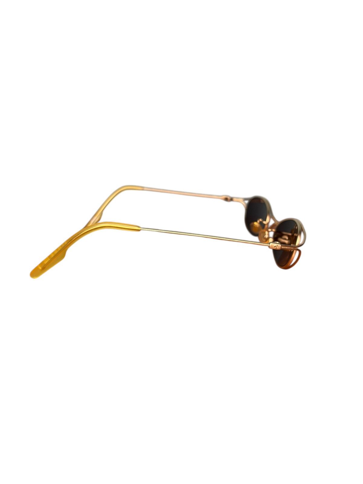 ALAIN DELON Vintage Alain Delon 3405 Gold Oval Cat-Eye Sunglasses Size ONE SIZE - 4 Thumbnail