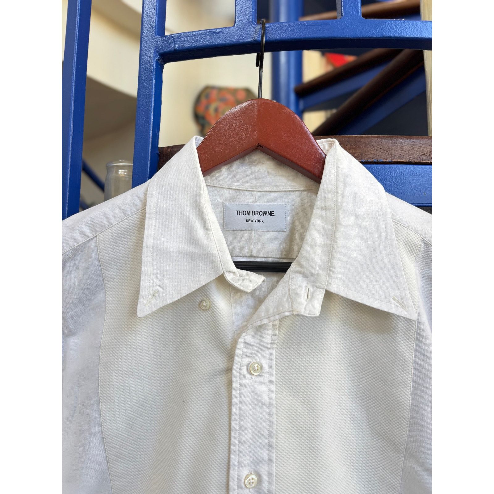 Thom Browne Thom Browne White Contrast Panel LS Button Down Size 5 XXL Size US XXL / EU 58 / 5 - 3 Thumbnail