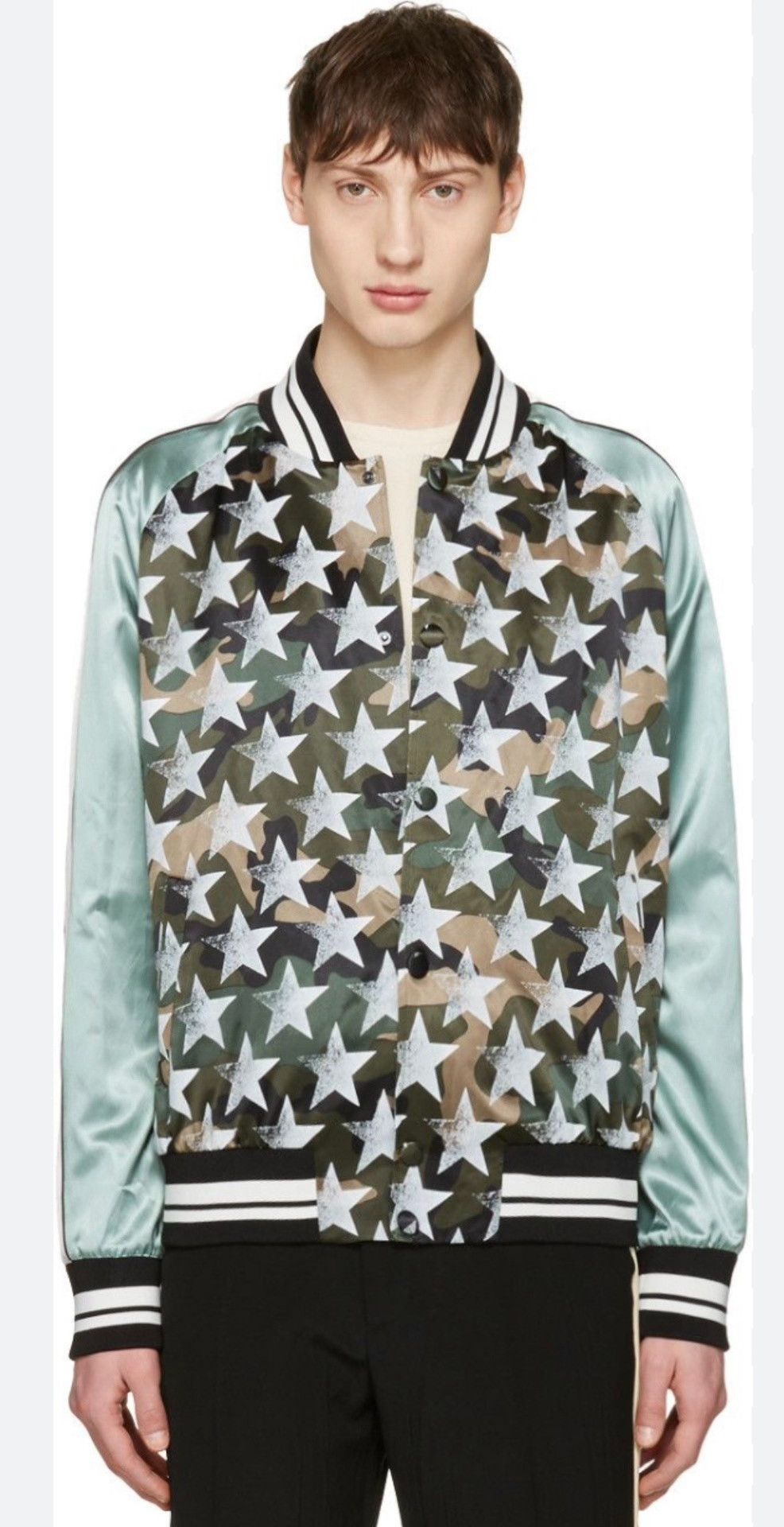 Valentino Valentino Camouflage Stars Baseball Jacket Size US S / EU 44-46 / 1 - 1 Thumbnail