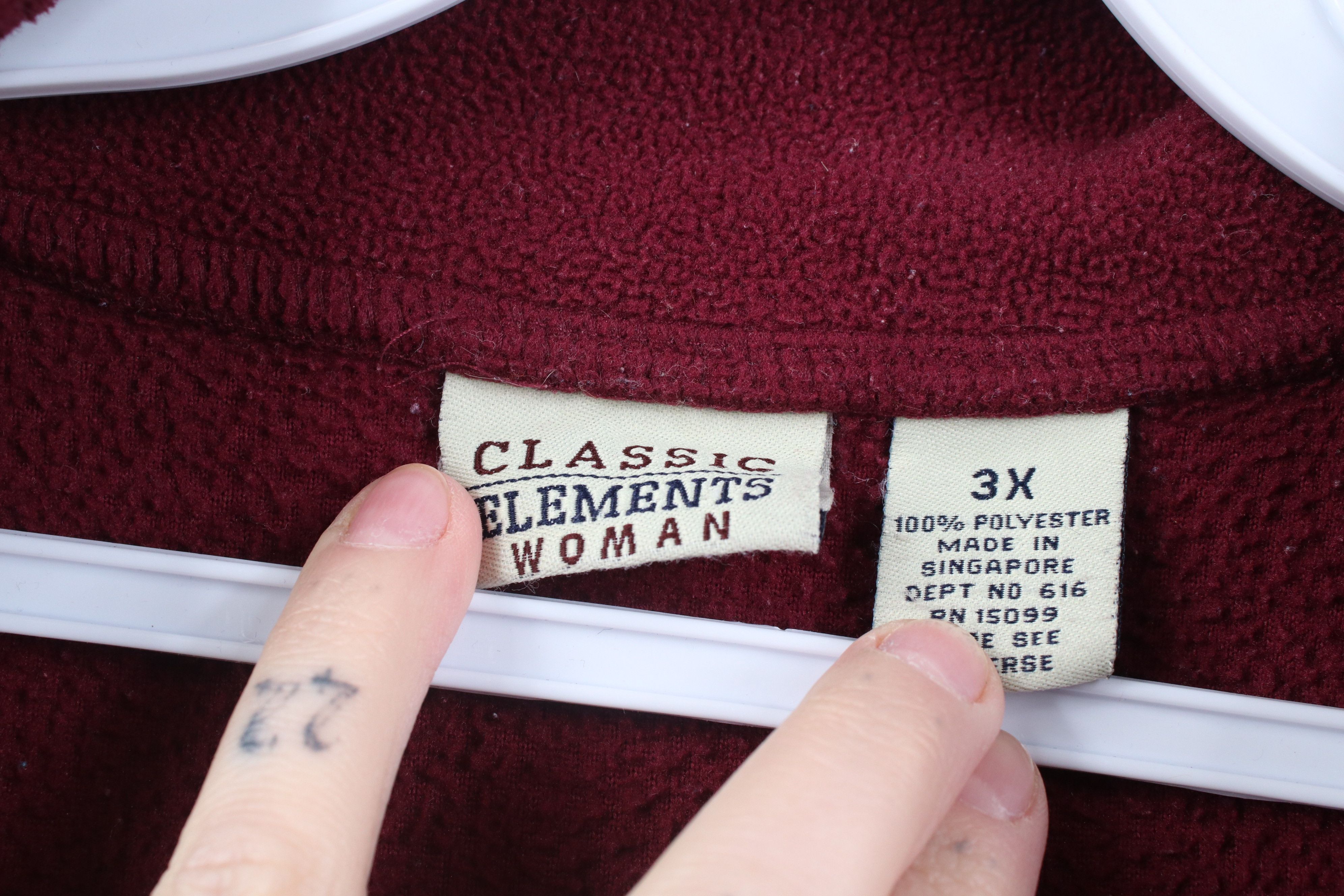 Vintage Vintage 90s Streetwear Block 1/4 Zip Fleece Pullover Sweater Size 3XL / US 20-22 - 5 Thumbnail