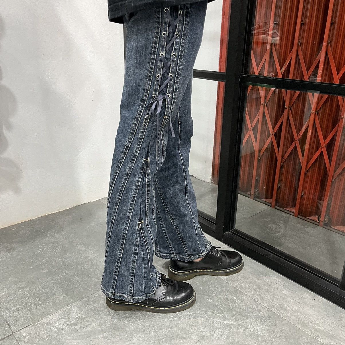 Japanese Brand Browdwin Lace Up Flared Pants Size US 28 / EU 44 - 14 Thumbnail