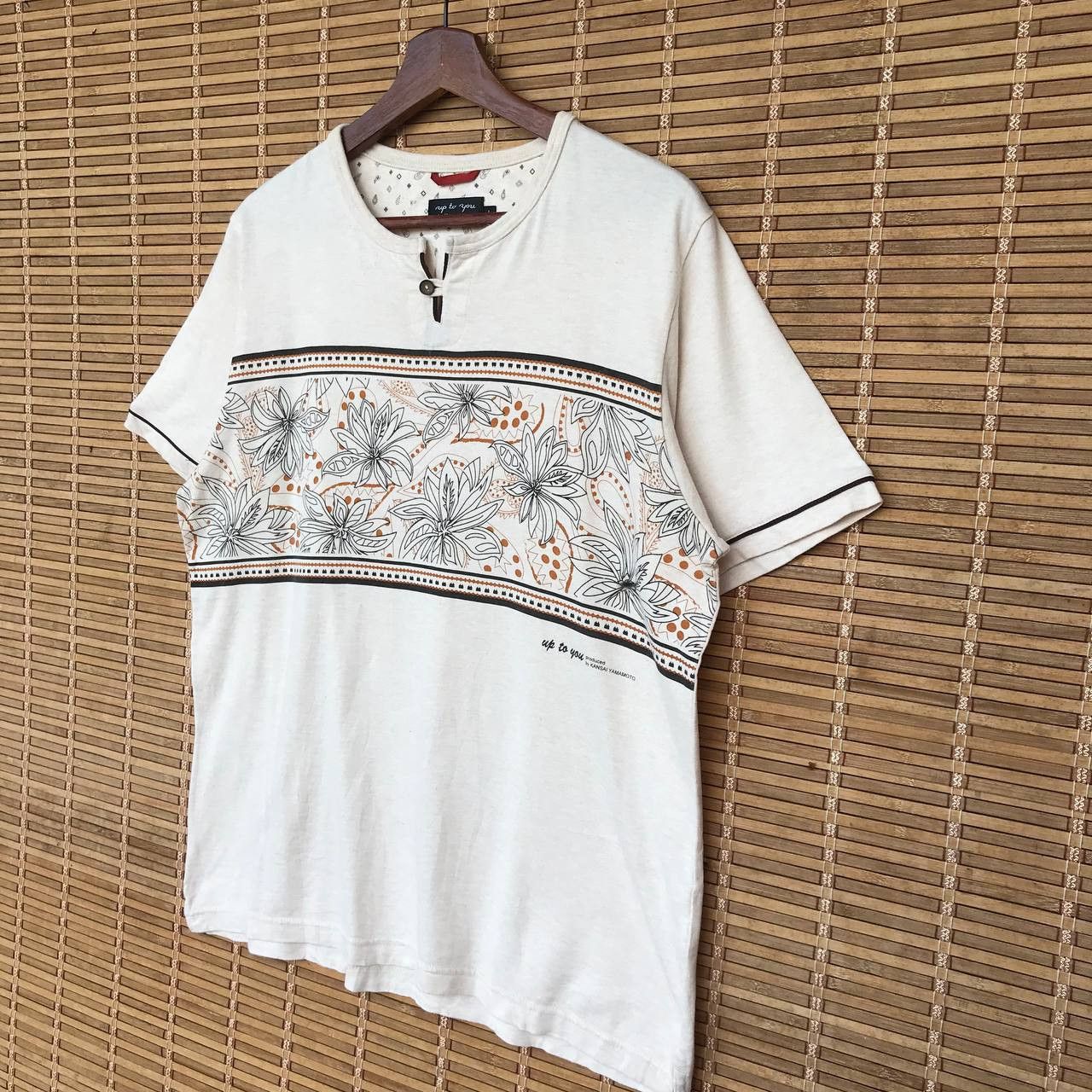 Kansai Yamamoto VINTAGE KANSAI YAMAMOTO NATIVE TSHIRT SINGLE BUTTON Size US L / EU 52-54 / 3 - 1 Thumbnail