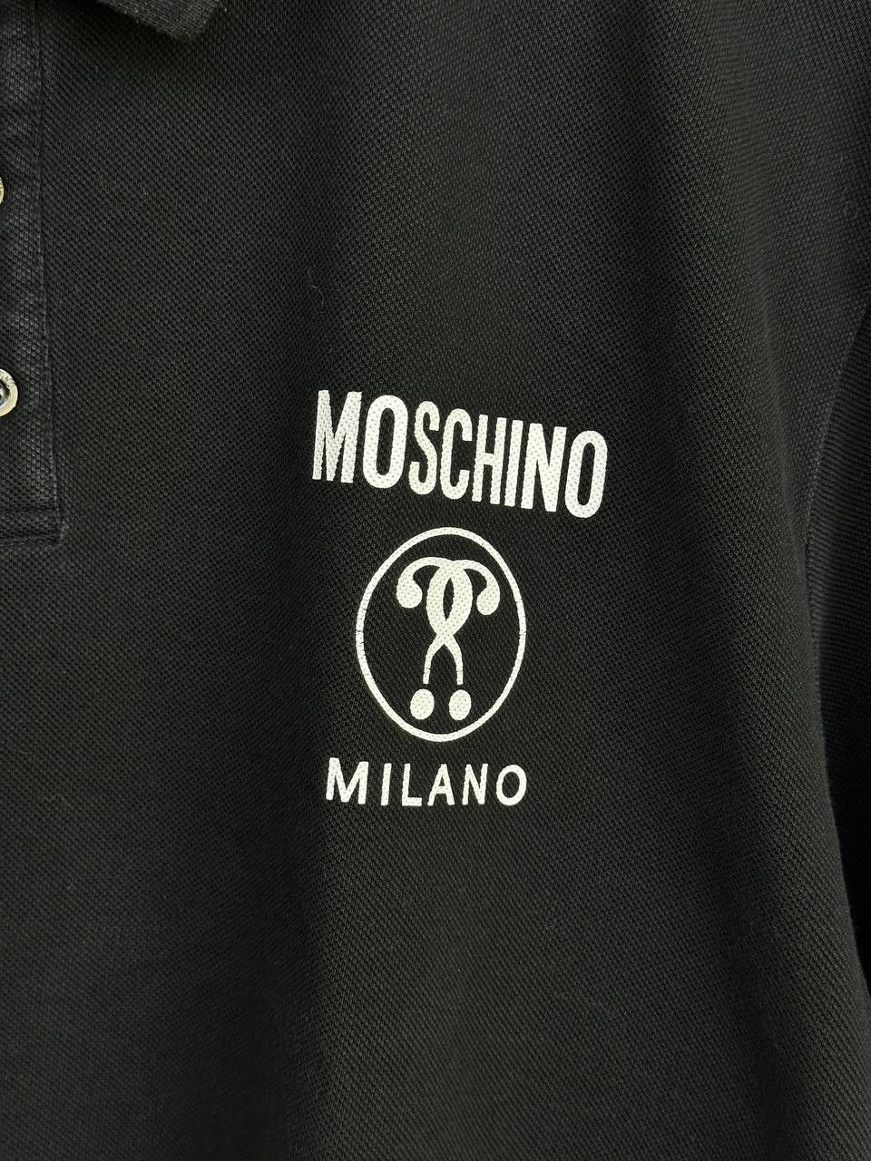 Moschino Moschino Couture Milano Logo Polo Shirt Black SS Cotton Size US XL / EU 56 / 4 - 9 Thumbnail