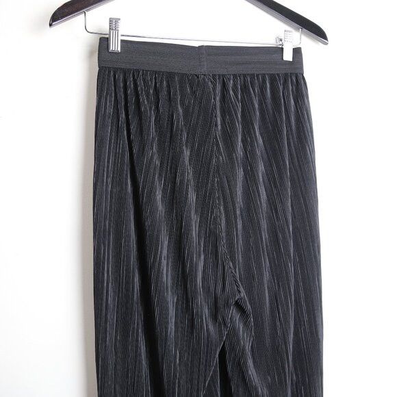 Other Dynamite Black High-Rise Pleated Flowy Wide-Leg Pants Size 24" / US 00 / IT 34 - 6 Thumbnail