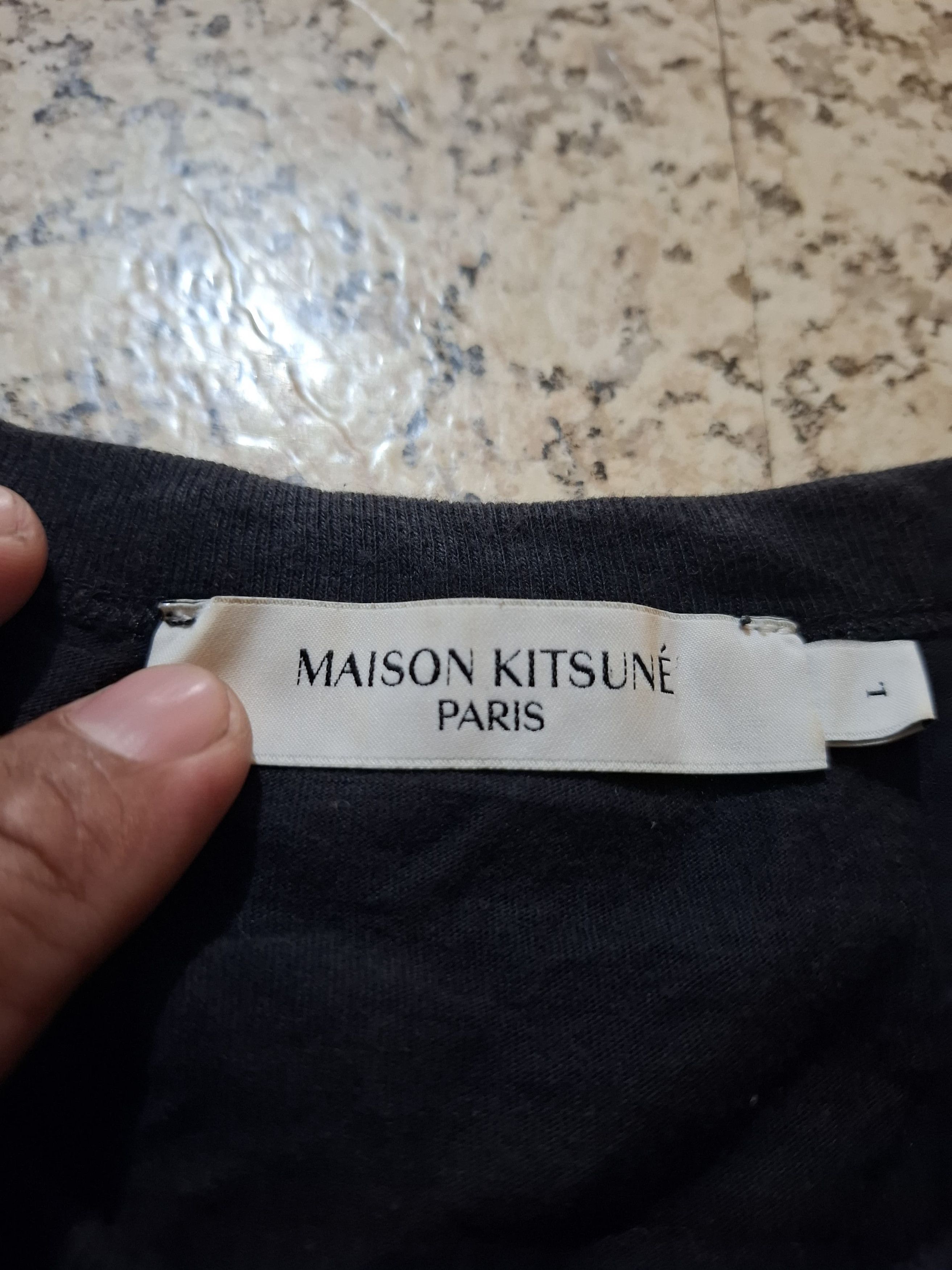 Maison Kitsune Maison Kitsuné Tricolor Fox Patch Pocket T-Shirt Black Size L / US 10 / IT 46 - 6 Thumbnail