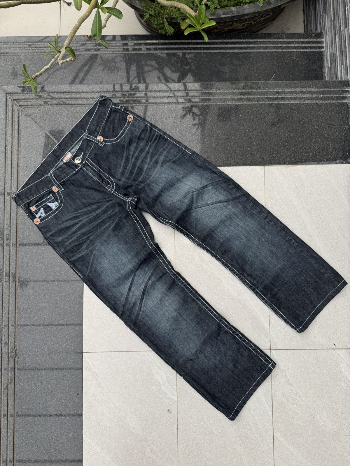 True Religion 90’s TRUE RELIGION RARE DENIM Y2K VINTAGE POCKET LOGO PANTS Size US 34 / EU 50 - 2 Thumbnail