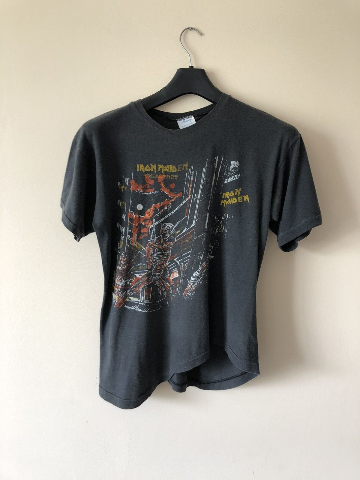 Iron Maiden × Vintage Vintage 80s Iron Maiden deconstructive rare shirt tee Size US S / EU 44-46 / 1 - 5 Thumbnail