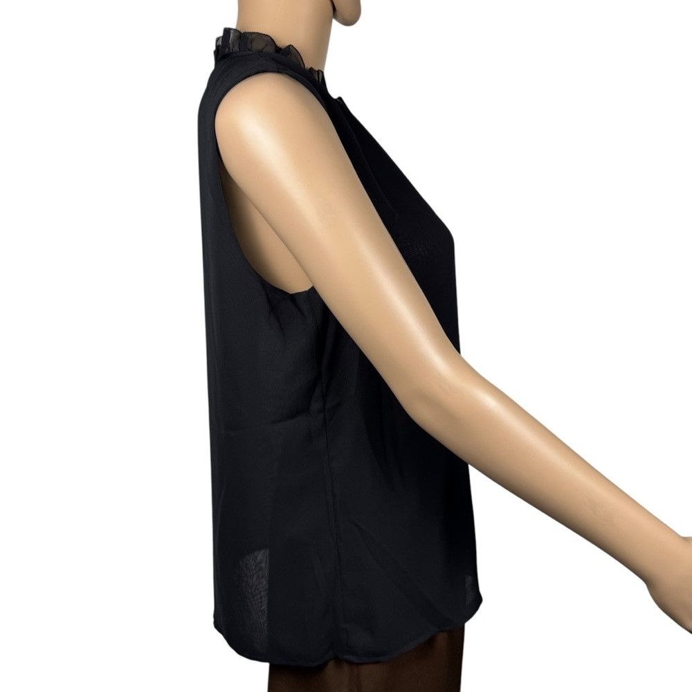 Calvin Klein Calvin Klein Georgette Front Closure Sleeveless Ruffle Neck Size M / US 6-8 / IT 42-44 - 3 Thumbnail