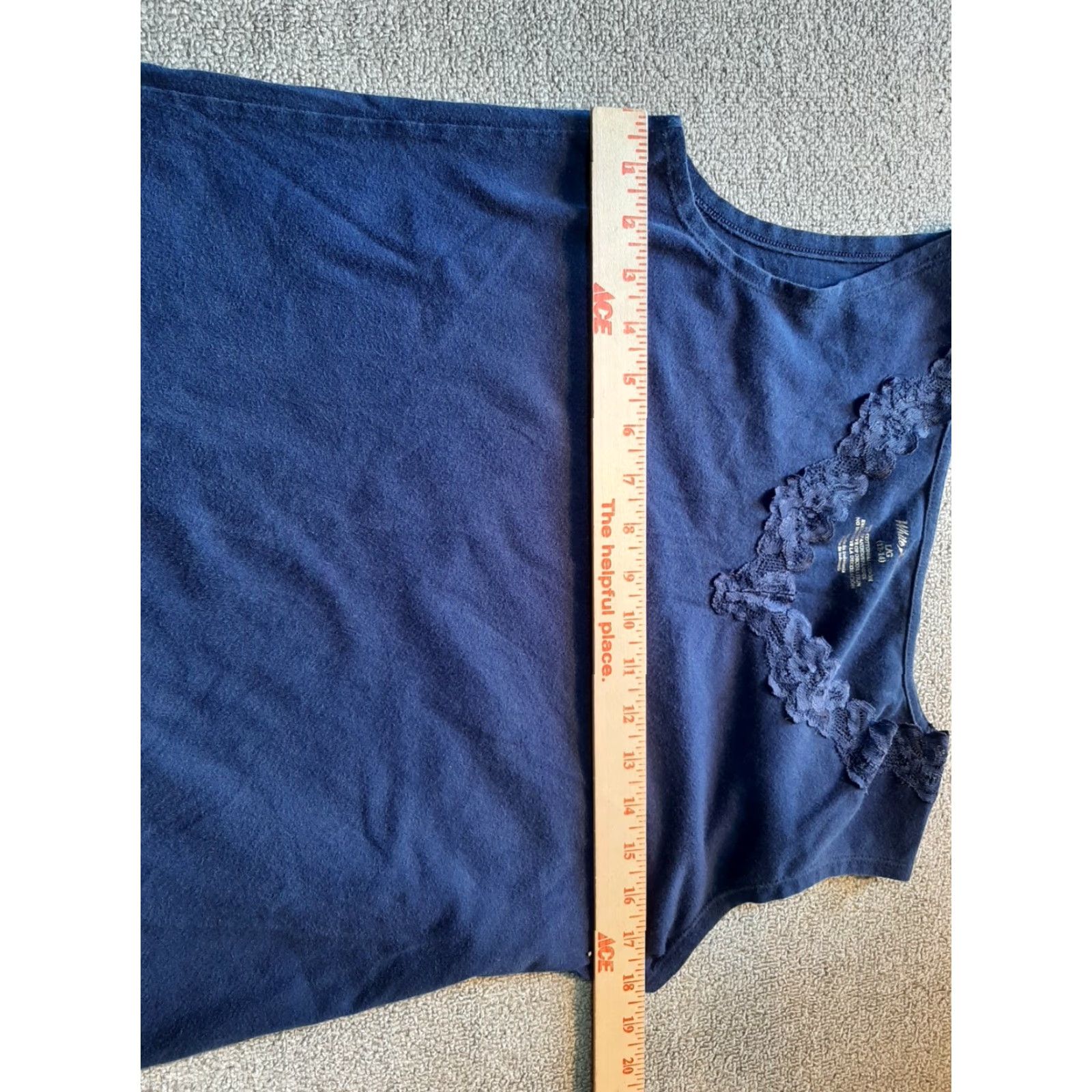 Vintage White Stag Sleeveless Shirt Womens Large L Blue Laced neckline Size L / US 10 / IT 46 - 7 Thumbnail