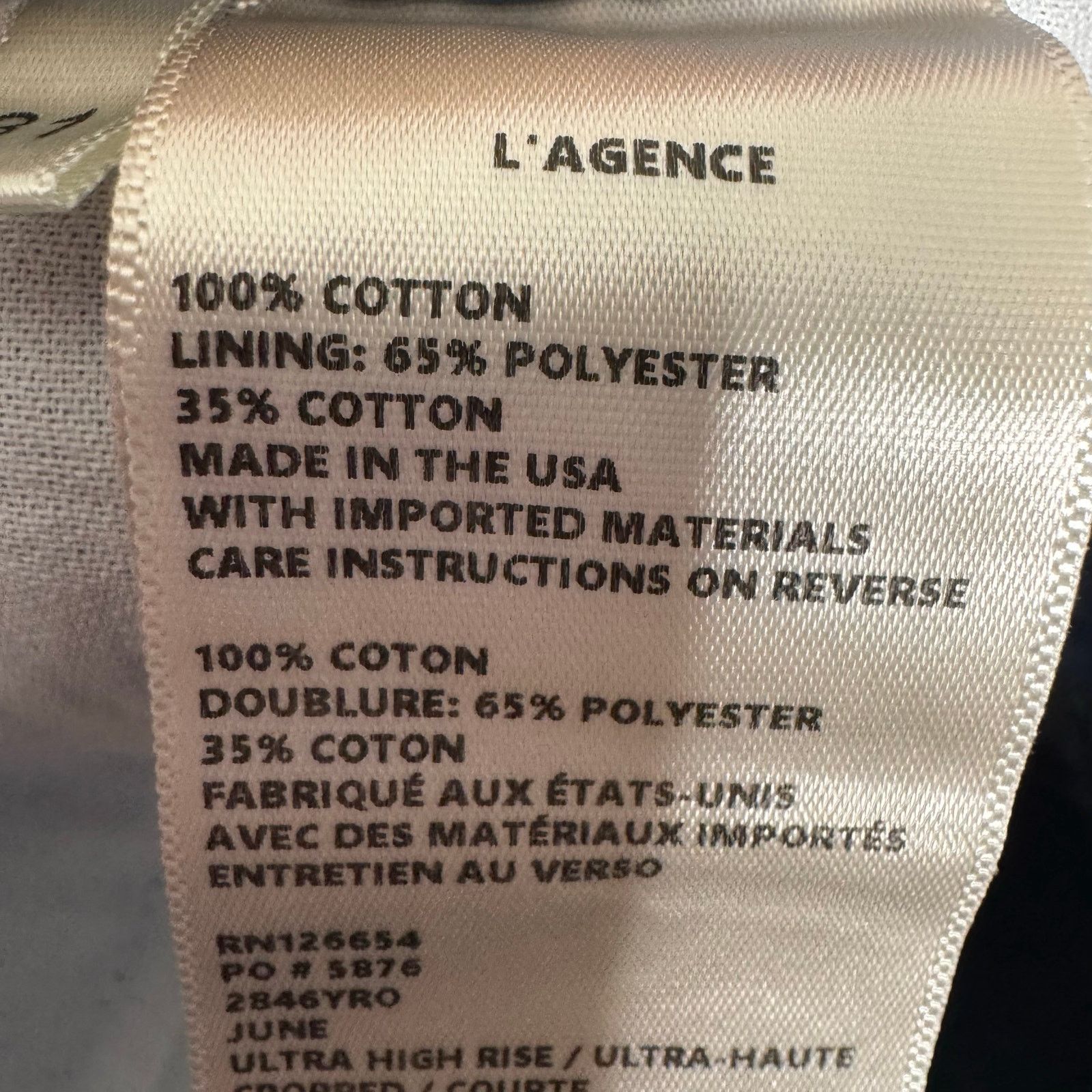 L'AGENCE L’AGENCE June Ultra High Rise Straight Leg Jeans Size 31 Size 31" - 7 Thumbnail