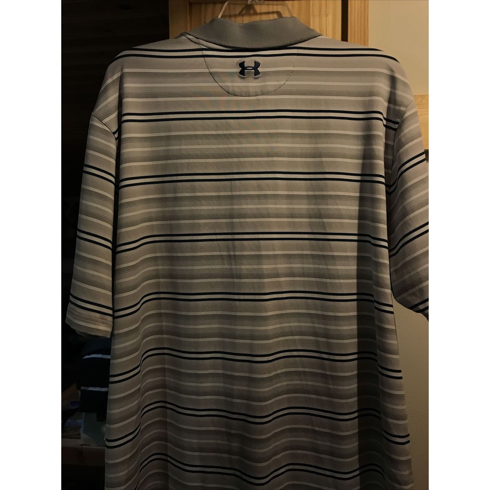 Under Armour Under Armour Heat Gear Mens XXL Striped Polyester Polo Shirt Size US XXL / EU 58 / 5 - 9 Thumbnail