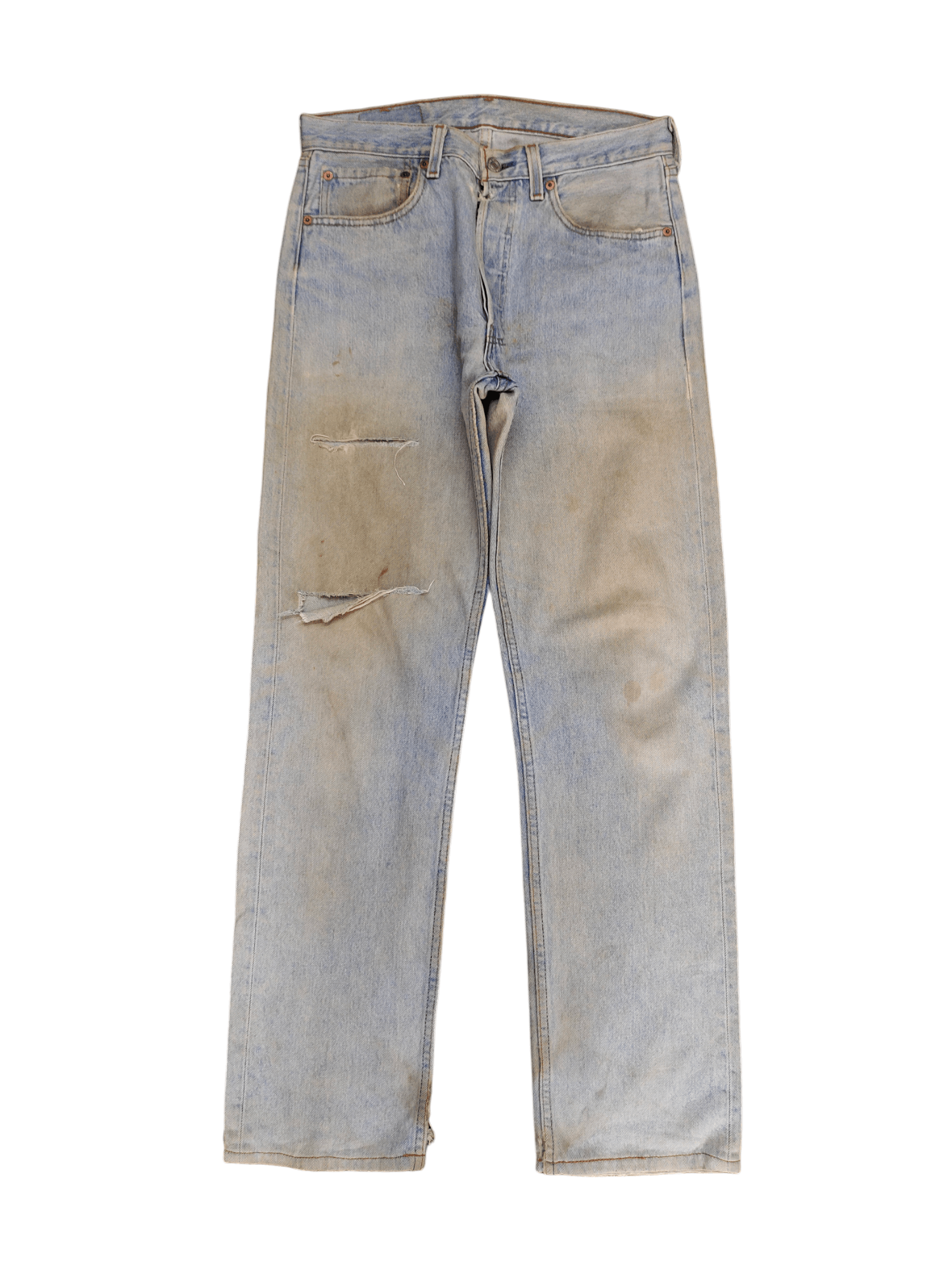 Levi's Vintage 90s Levis 501 Distress Rusty Faded Denim Jeans Size US 31 - 1 Thumbnail