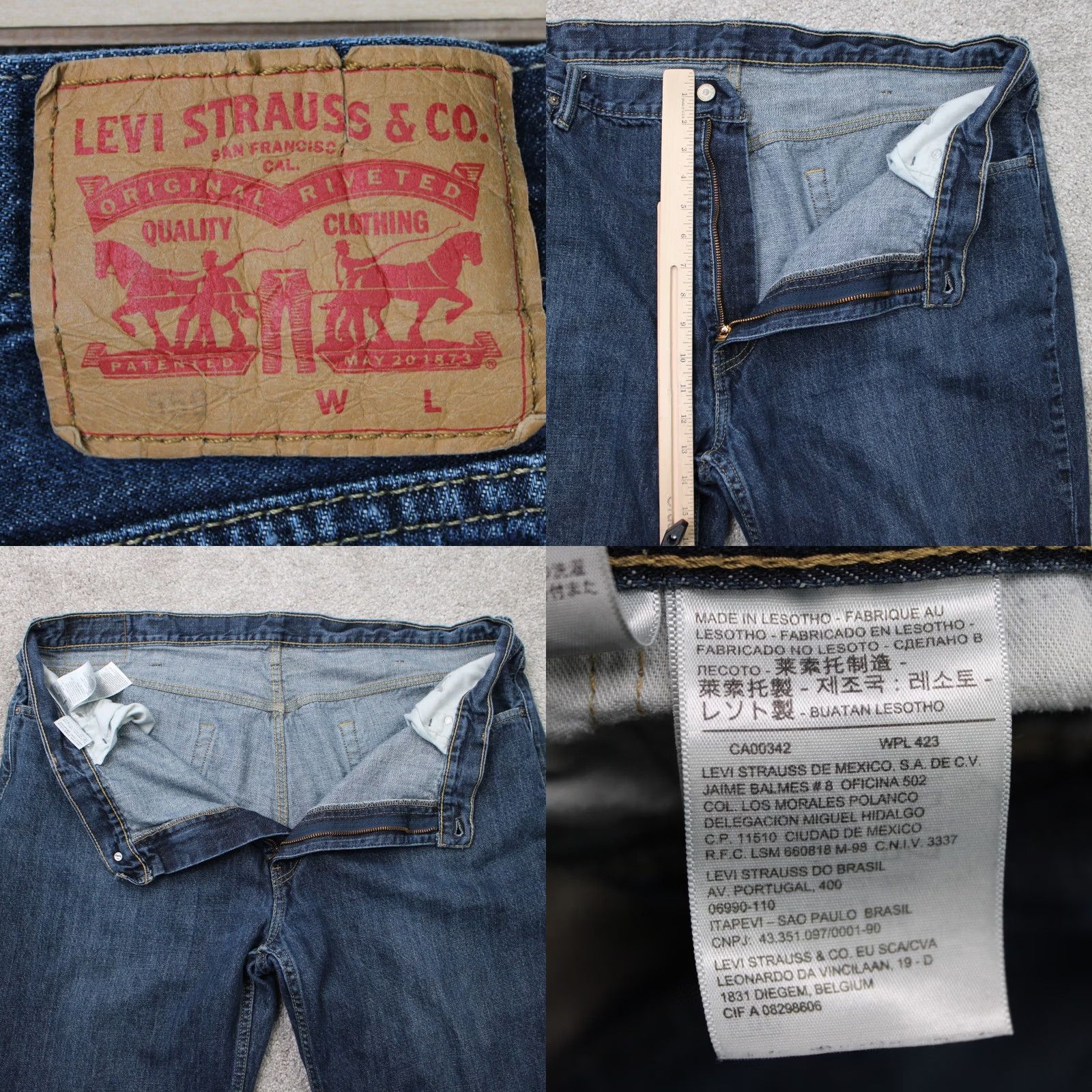 Levi's Levi's 550 Jeans Mens 46x30 Blue Relaxed Fit 100% Cotton Denim 5-Pocket Regular Size MENS Jeans Size US 30 / EU 46 - 8 Thumbnail