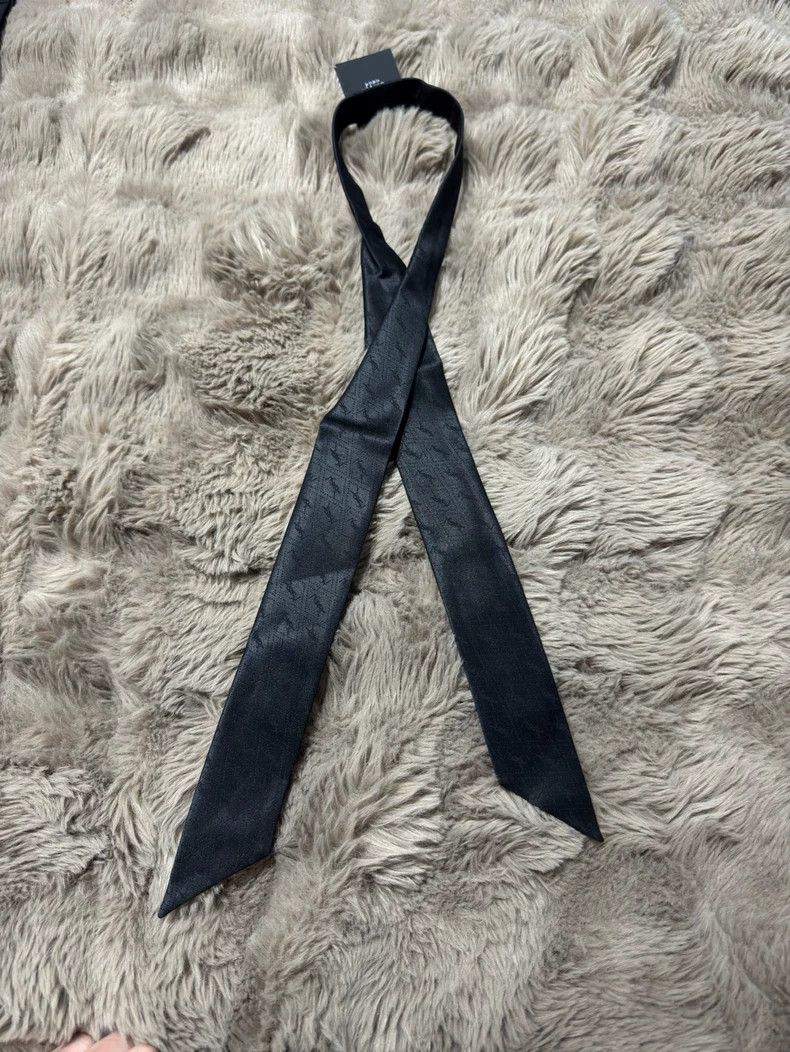 Saint Laurent Paris Saint Laurent Paris High-set silk necktie with full dark pr Size ONE SIZE - 1 Thumbnail