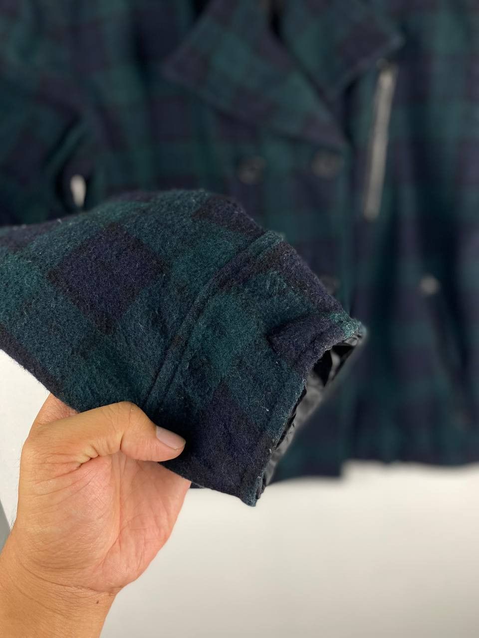 Japanese Brand baffy double breast checkered wool jacket Size US L / EU 52-54 / 3 - 4 Thumbnail