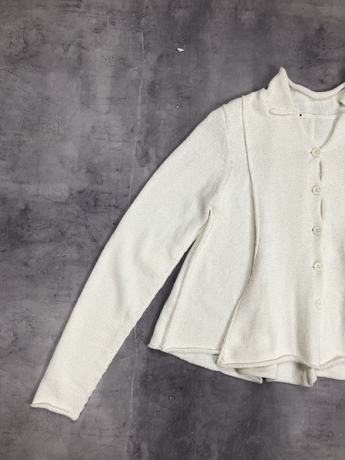 Rundholz Rundholz Black Label Flared Panel Cardigan in Off-White Size M / US 6-8 / IT 42-44 - 4 Thumbnail