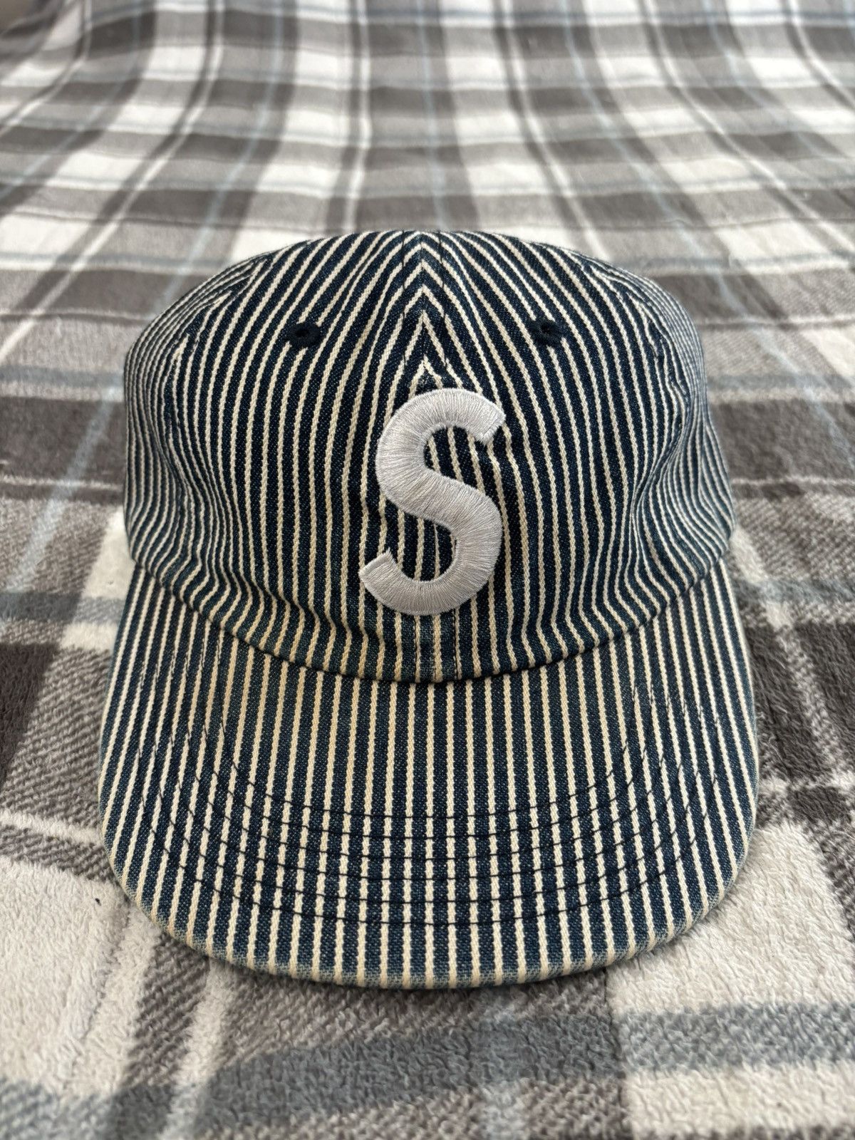 Supreme Supreme S Logo Washed Denim 6-Panel Hat SS17 | Grailed