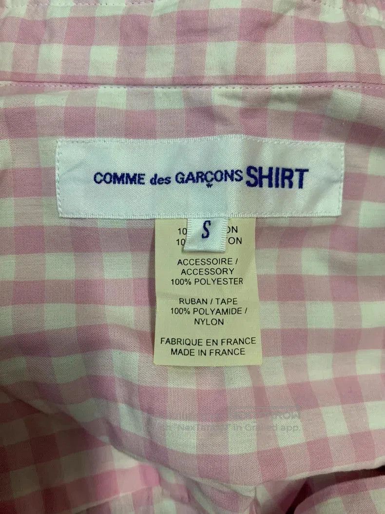 Comme des Garcons COMME DES GARCONS Pink Check Shirt. Size US S / EU 44-46 / 1 - 3 Thumbnail