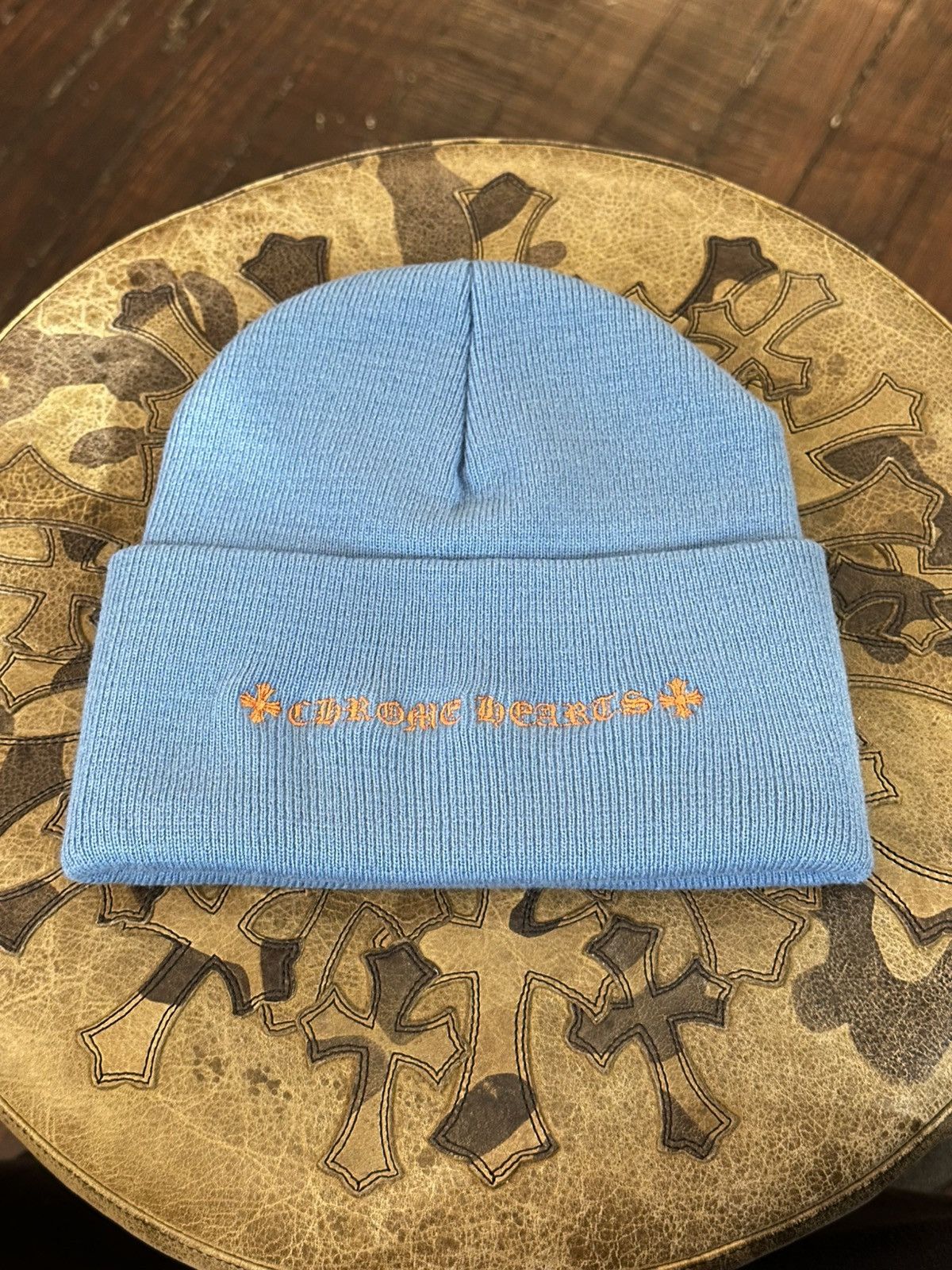 Chrome Hearts CHROME HEARTS BABY BLUE BEANIE Size ONE SIZE - 2 Thumbnail