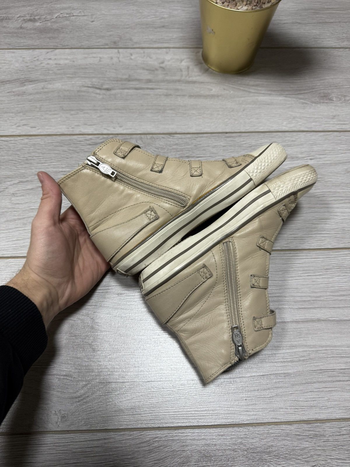ASH ASH leather zip high sneakers boots shoes vintage Size US 7 / IT 37 - 5 Thumbnail