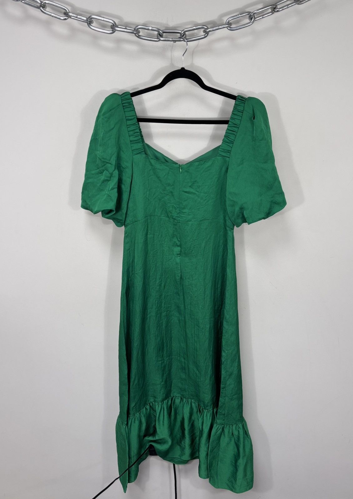 Sandro Sandro NWT Falbala Women’s Green Cut Out Short Sleeve Dress Size M / US 6-8 / IT 42-44 - 16 Thumbnail