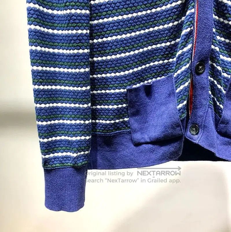 Thom Browne Thom Browne Blue Striped Cotton Cardigan . Size XXS / US 00 / IT 34 - 6 Thumbnail