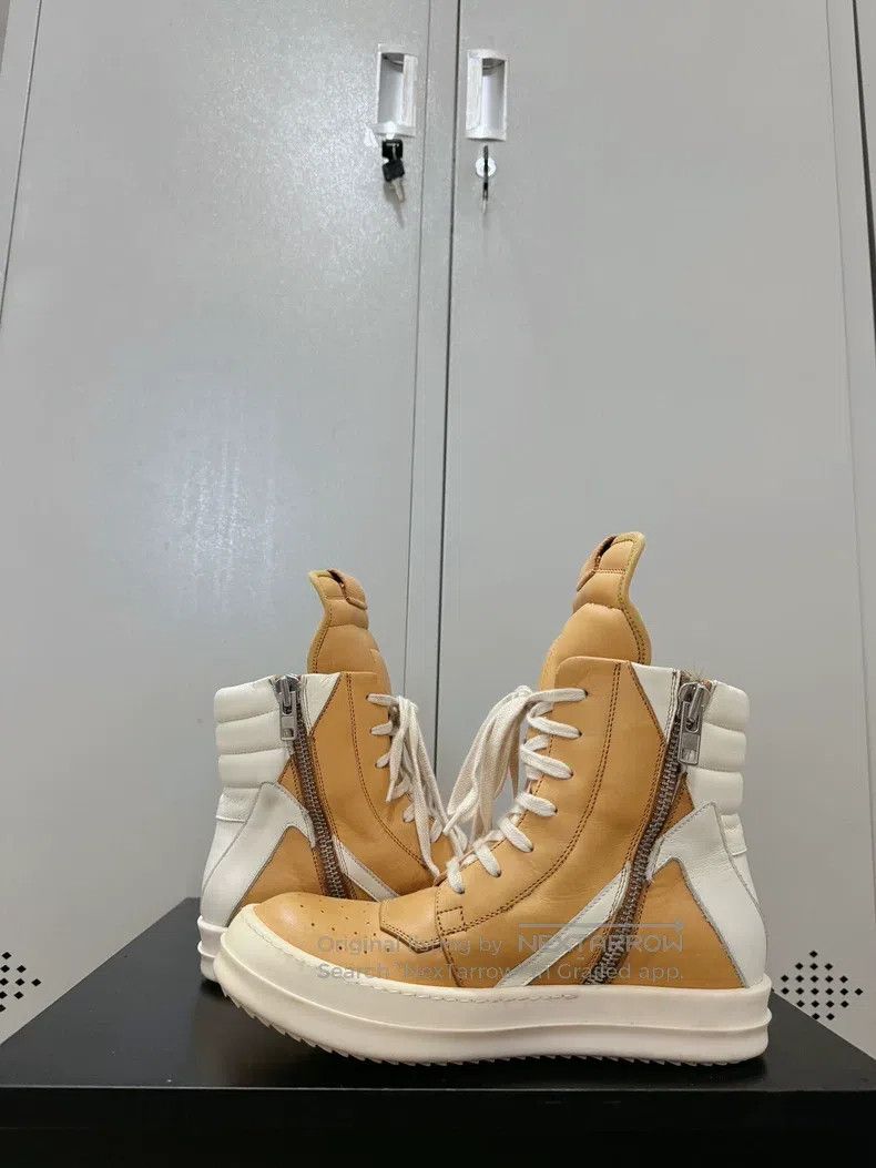 Rick Owens Rick Owens White and Orange Leather Inverted Triangle Size US 7 / IT 37 - 6 Thumbnail