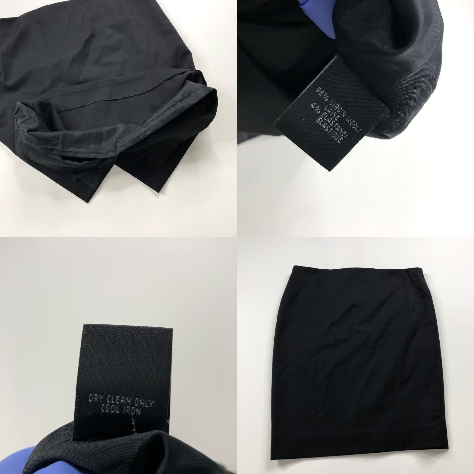 Vintage Lafayette 148 New York Skirt Wool Blend Zip Mini Black 0 Womens Short 7.25 Inseam Mint PLS READ Size 25" / US 0 / IT 36 - 8 Thumbnail