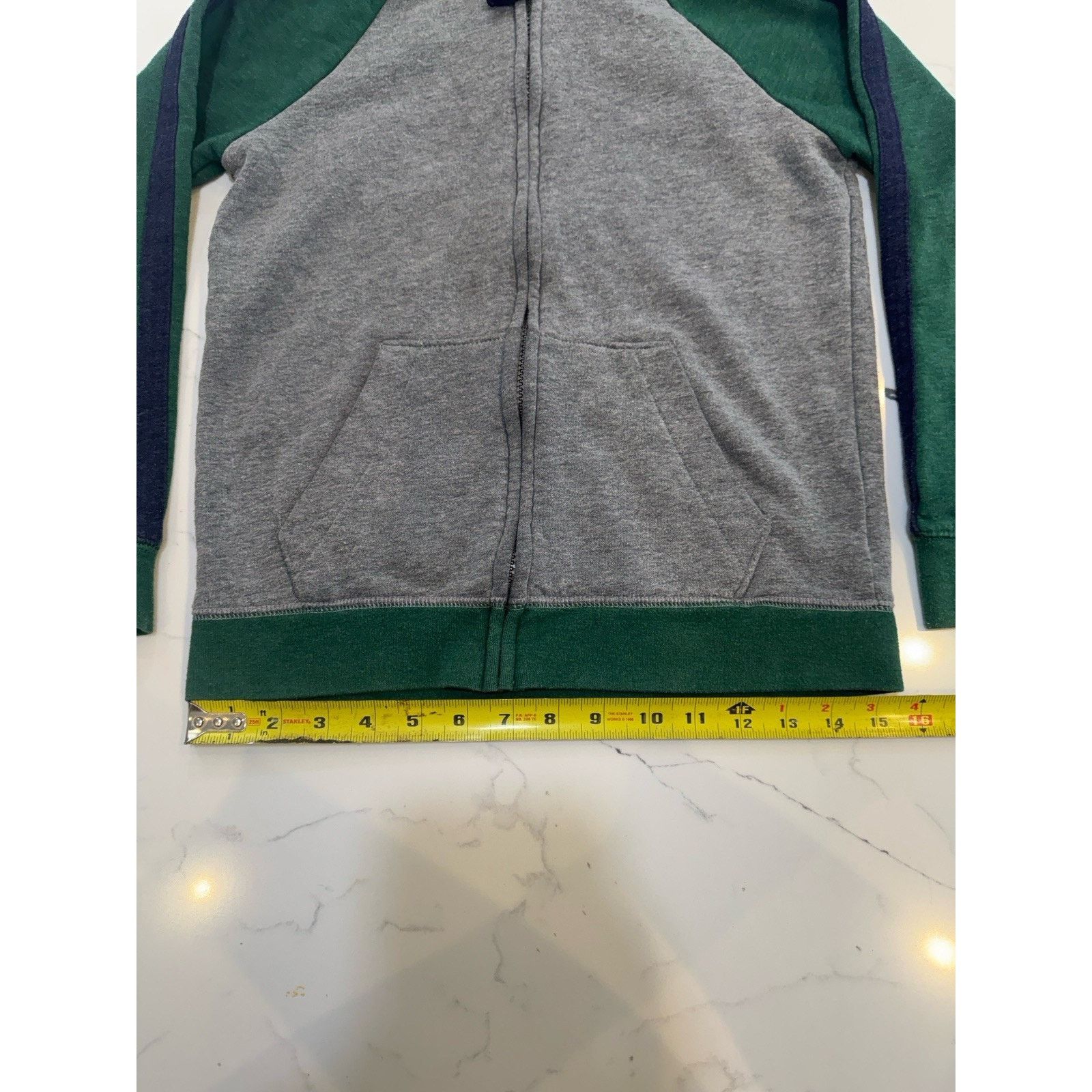 Other Cat & Jack Boys Hoodie Zip Up Sweatshirt Green/Gray M (8/10) Size US M / EU 48-50 / 2 - 2 Thumbnail