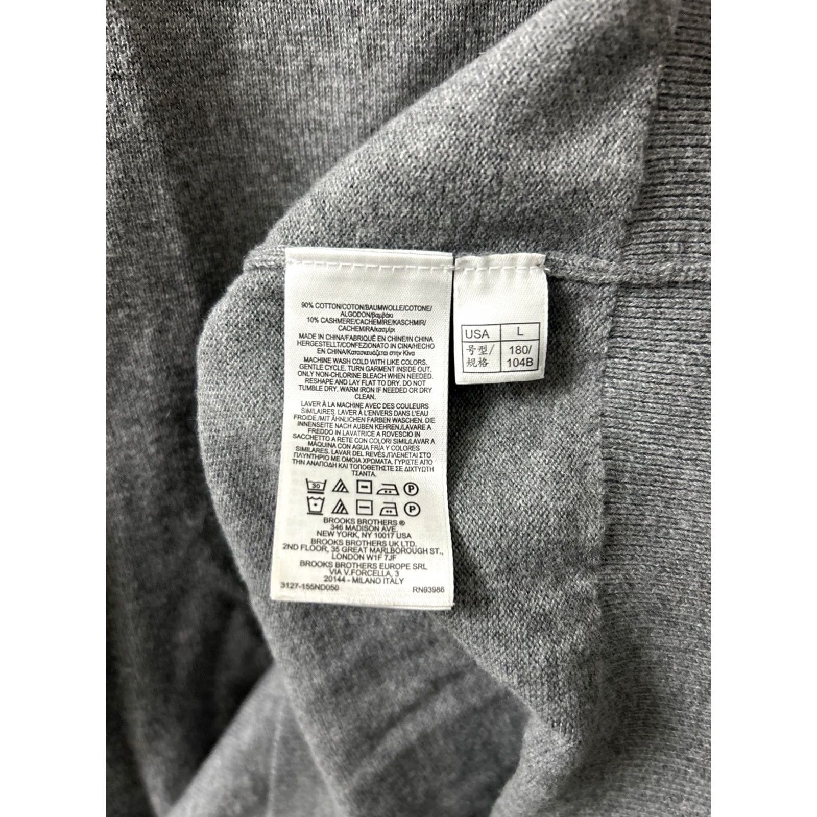 Brooks Brothers Brooks Brothers Red Fleece Sweater Mens L Gray Cotton Cashmere Raglan Crewneck Pullover Knit Casual Business All Seasons Lightweight Size US L / EU 52-54 / 3 - 7 Thumbnail