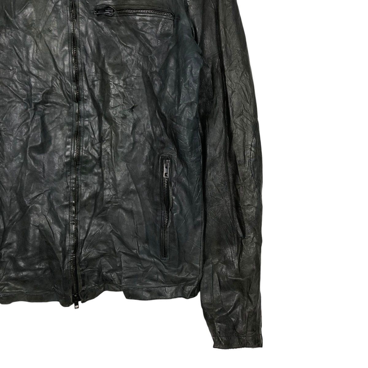 Vera Pelle 🔥CROPPED LEATHER BIKER JACKET BONDAGE SALVATORE SANTORA Size US S / EU 44-46 / 1 - 7 Thumbnail