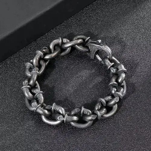 Jewelry × Other Vintage Stainless Steel Link Chain Bracelet For Men Size ONE SIZE - 1 Thumbnail