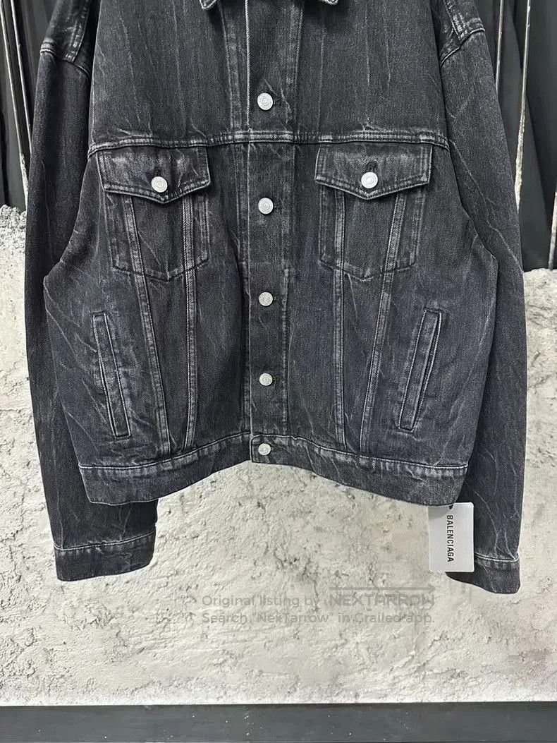 Balenciaga Balenciaga Denim Jacket with Logo. Size US M / EU 48-50 / 2 - 3 Thumbnail
