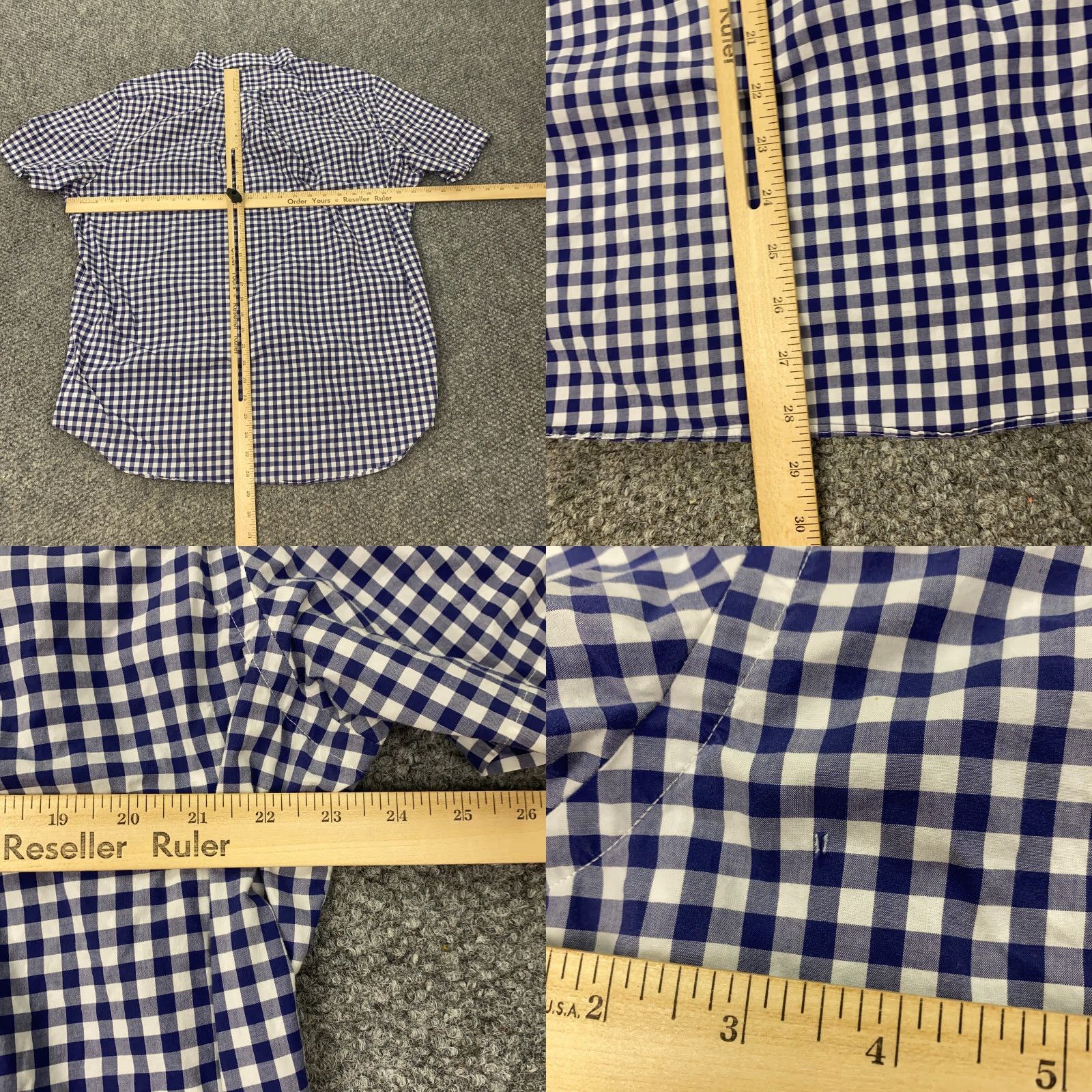 Ralph Lauren VINTAGE Ralph Lauren Classic Fit Shirt XL Blue/White Check Button-Down Short Sleeve Mens Polo Pony 90s Size US XL / EU 56 / 4 - 8 Thumbnail