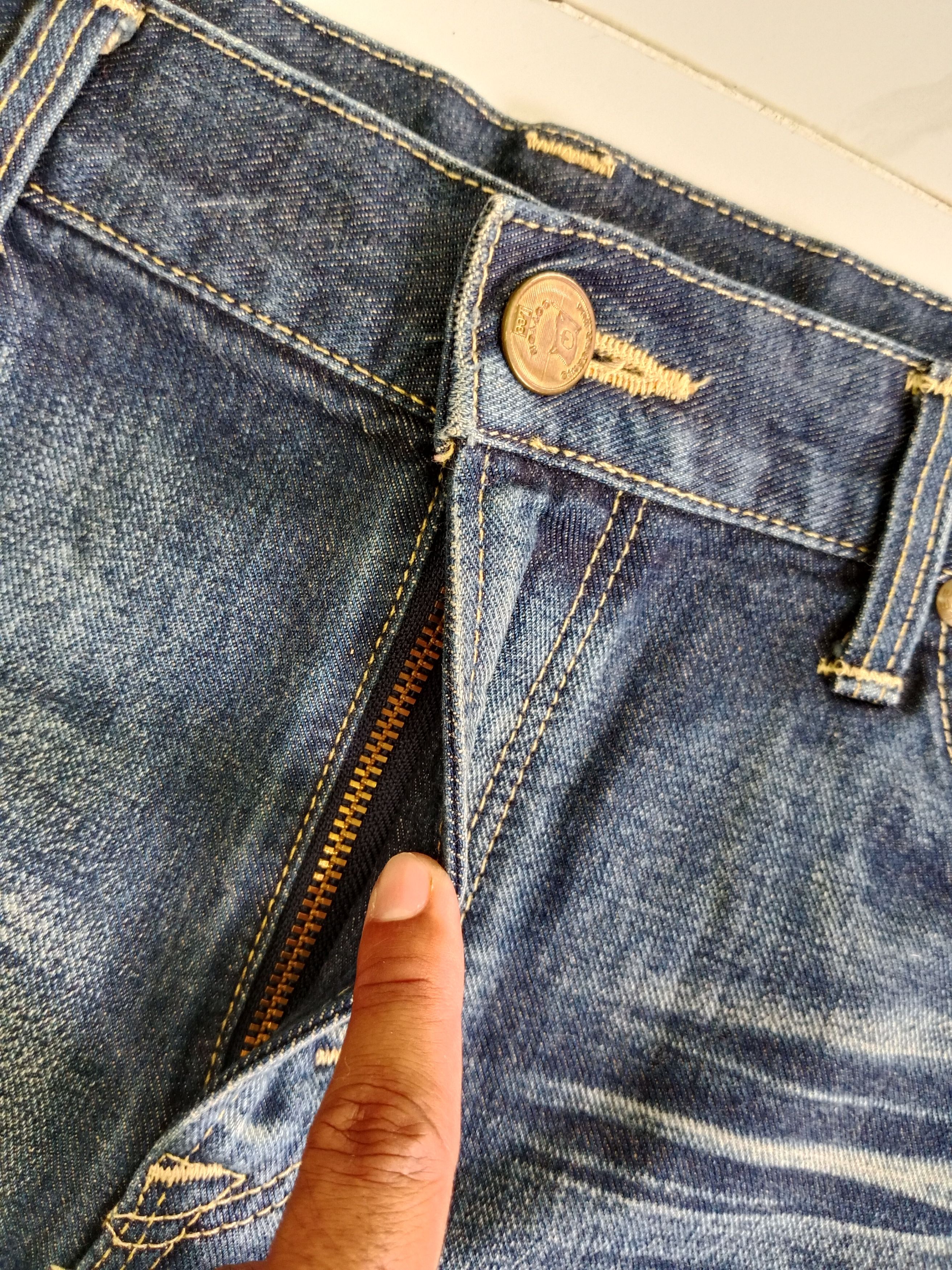 Lee Vintage Lee Denim Skirt Blue Denim Nice Style Size 33" - 7 Thumbnail