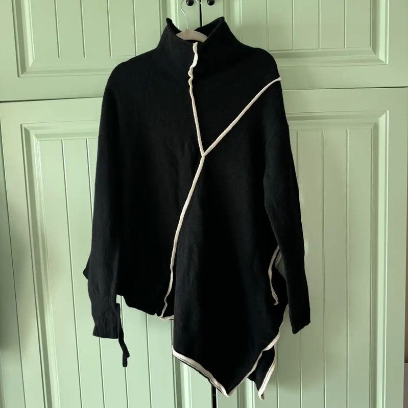 Yohji Yamamoto Yohji Yamamoto Black Wool Pullover Sweater 0089 Size M / US 6-8 / IT 42-44 - 1 Thumbnail