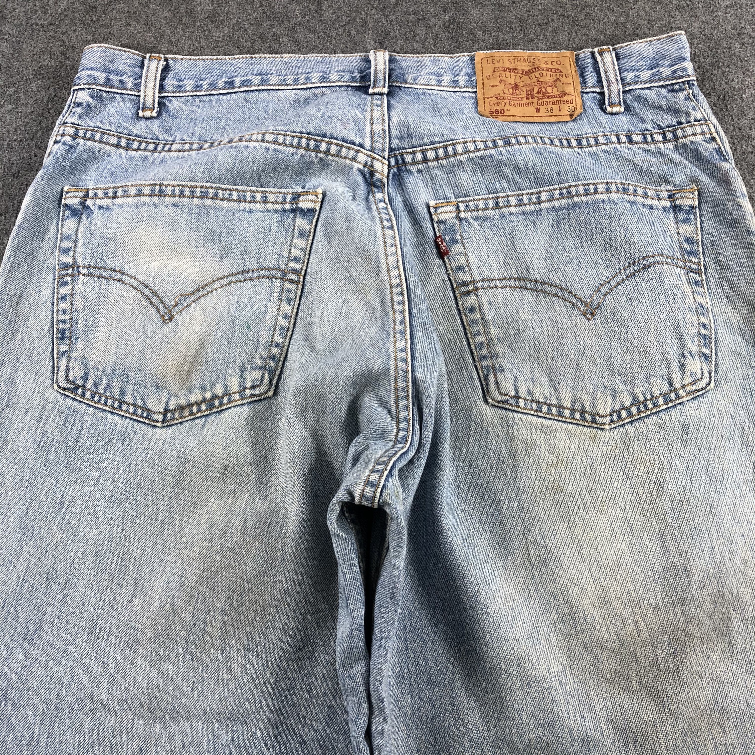 Levi's Vintage 90s Light Wash Levis 560 Jeans-J1681 Size US 38 / EU 54 - 4 Thumbnail