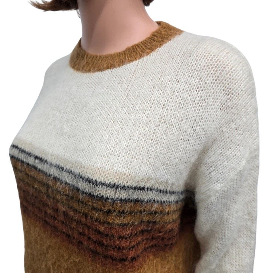 FRNCH FRNCH Paris Sweater Mohair Blend M/ L Colorblock Stripe Size M / US 6-8 / IT 42-44 - 7 Thumbnail