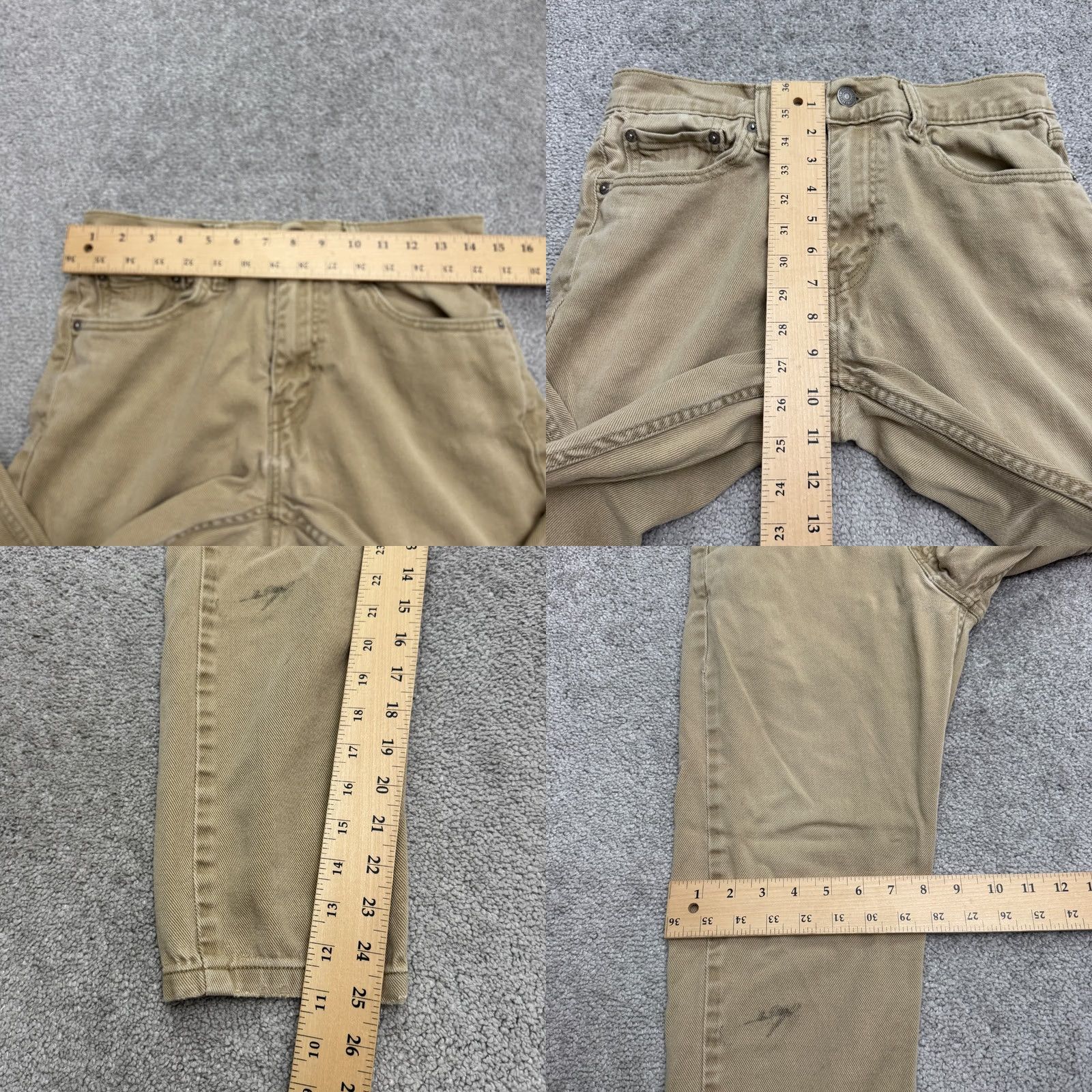 Levi's Levi's 512 Slim Fit Taper Denim Jeans Womens 30x30 Khaki Brown Stretch Casual Size 30" / US 8 / IT 44 - 10 Thumbnail