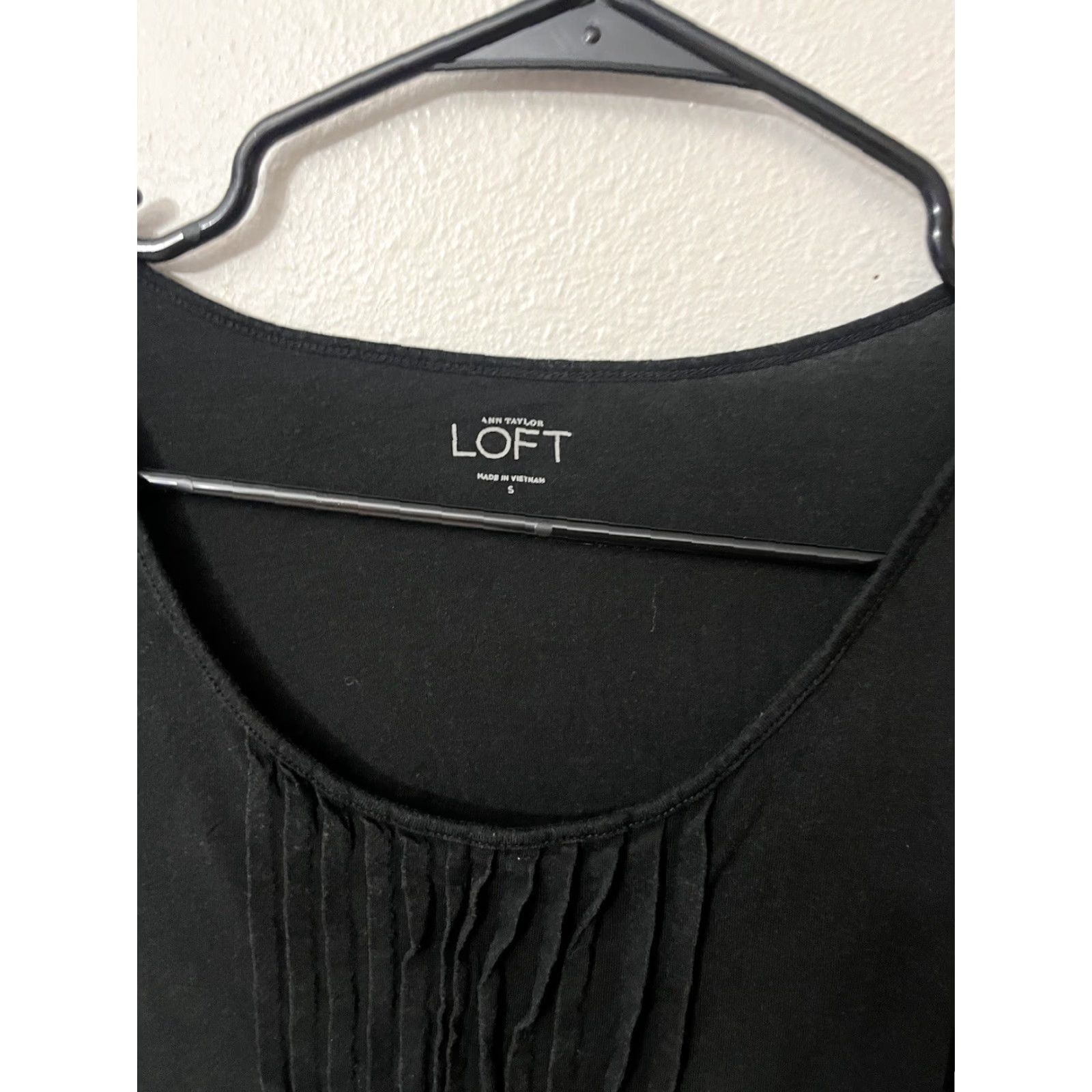 Ann Taylor VINTAGE Ann Taylor LOFT Women's Tank Top Sleeveless Black Cotton Blend Casual Small Size S / US 4 / IT 40 - 2 Thumbnail