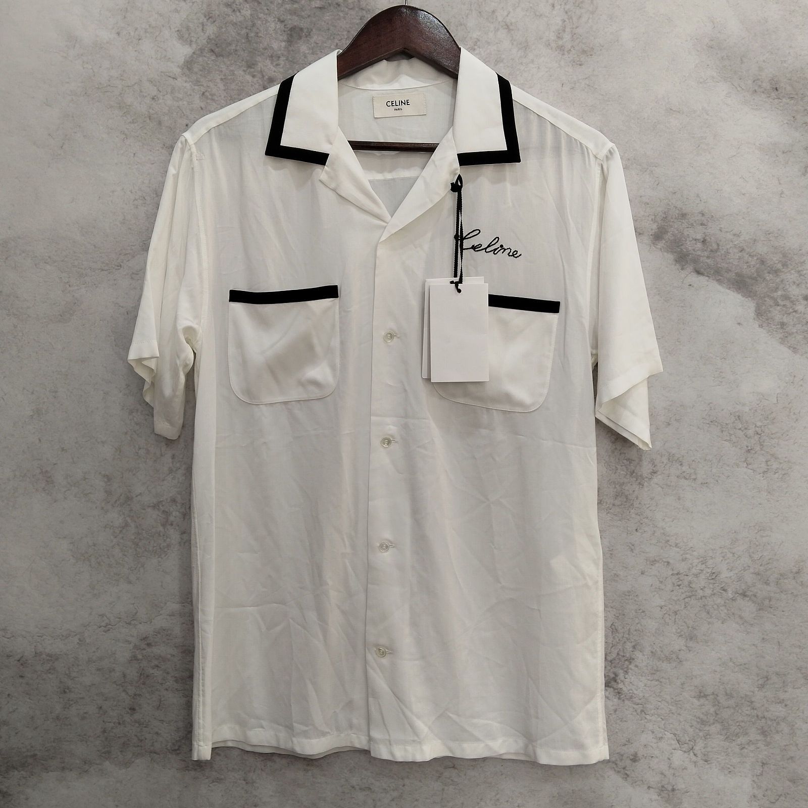 Celine Celine Logo Trim Button Up Shirt Size S Size US S / EU 44-46 / 1 - 1 Thumbnail