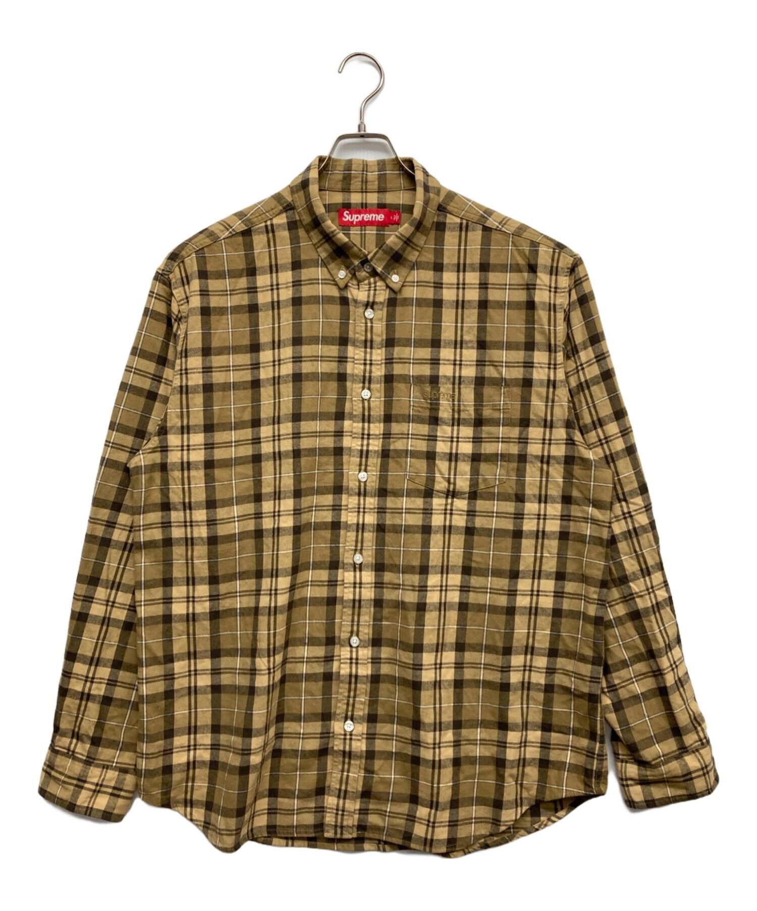 21ss Supreme シュプリーム Plaid Crewneck Brown SUPREME SS21 BROWN PLAID CREWNECK — Garment Trafficker