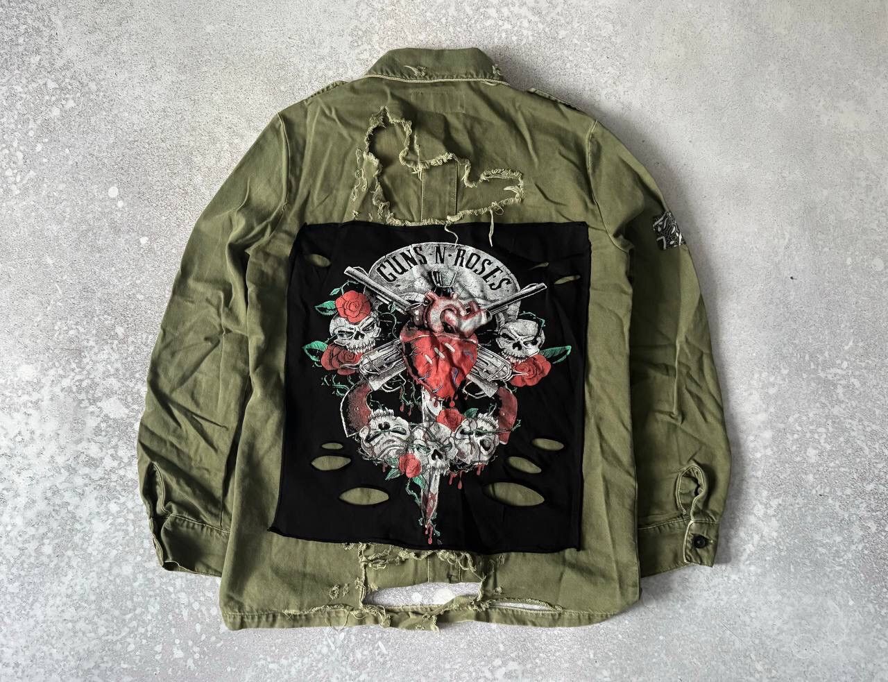 Band Tees × Guns N' Roses Vintage Guns N Roses Denim Jacket Big Skull Skeleton Logo Size US M / EU 48-50 / 2 - 1 Thumbnail