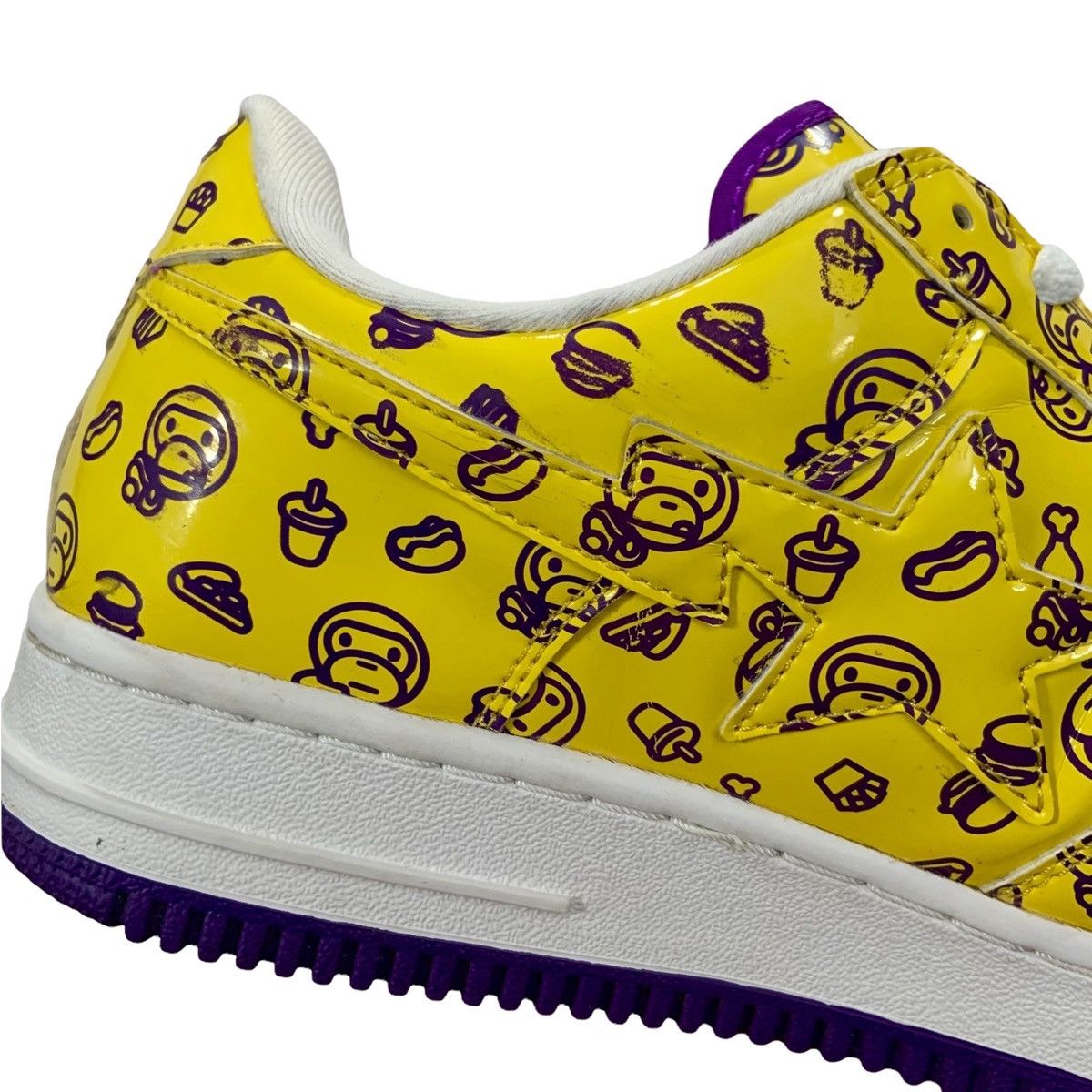 Bape Vintage A Bathing Ape Bape Yellow & Purple Junk Food Sneaker Size US 10.5 / EU 43-44 - 6 Thumbnail