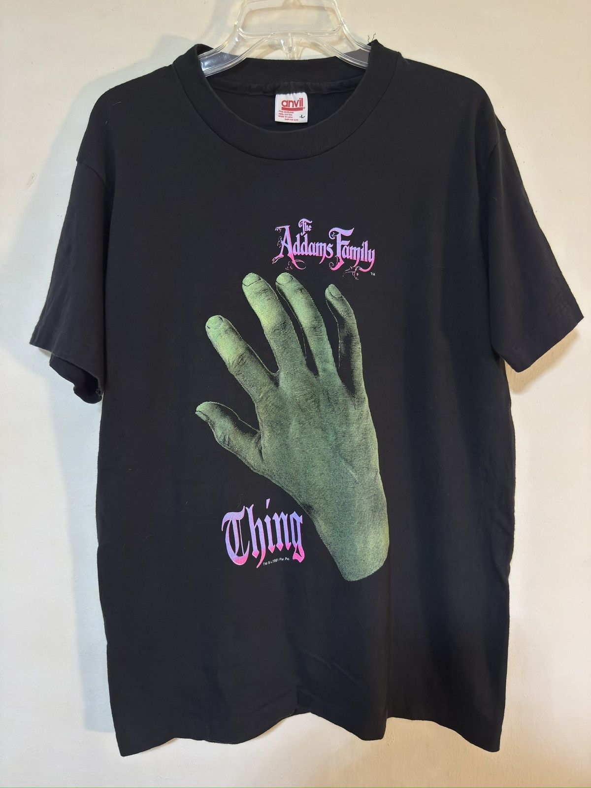 Vintage Vintage Addams Family Thing 90s T-Shirt rare Size US L / EU 52-54 / 3 - 1 Thumbnail