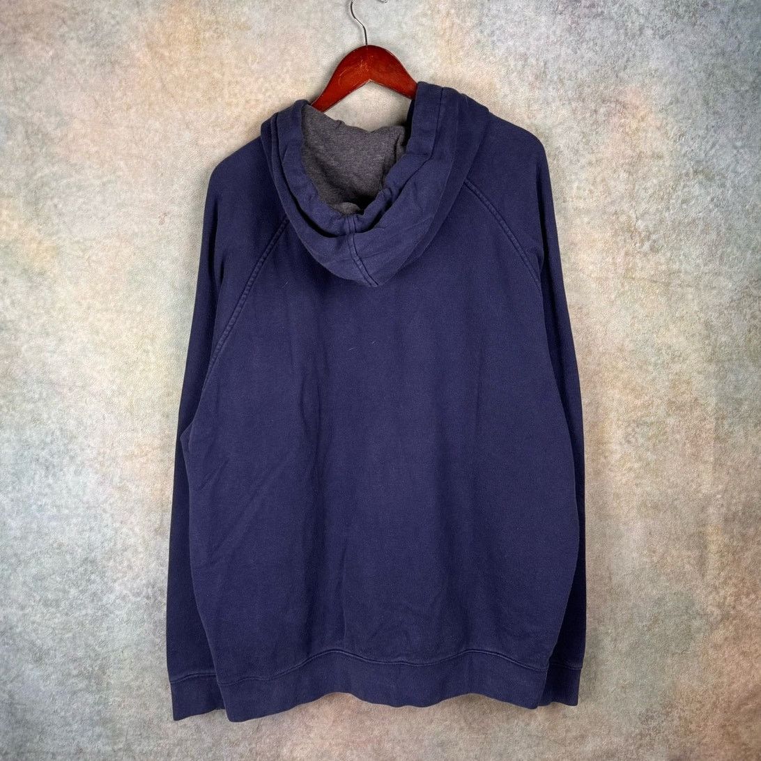 Nike × Vintage VTG Y2K Nike Logo Hoodie Sweatshirt XXL Navy Blue Swoosh Size US XXL / EU 58 / 5 - 3 Thumbnail